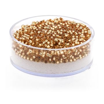 Hochw. jap. Delica Beads silverlined gold 2 mm