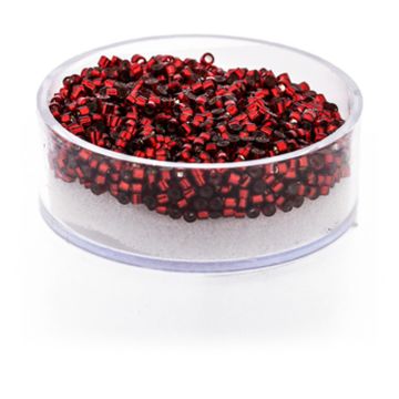 Hochw. jap. Delica Beads silverlined red 2 mm