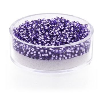 Hochw. jap. Delica Beads silverlined purple 2 mm