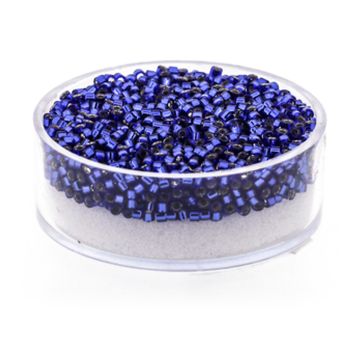 Hochw. jap. Delica Beads silverlined dark blue 2 mm