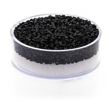 Hochw. jap. Delica Beads black matt 2 mm