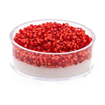 Hochw. jap. Delica Beads silverlined dark orange 2 mm