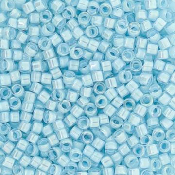 Hochw. jap. Delica Beads aqua crystal luster 2 mm 50 gr