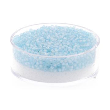 Hochw. jap. Delica Beads aqua crystal luster 2 mm 9 gr
