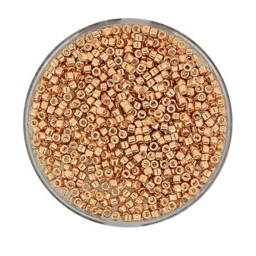Hochw. jap. Delica Beads light col.topas metallic 2 mm 4 gr