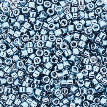 Hochw. jap. Delica Beads turquoise metallic 2 mm 50 gr