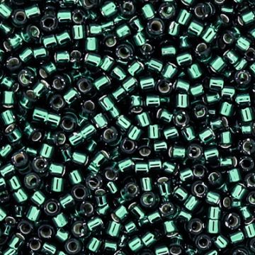 Hochw. jap. Delica Beads emerald silverlined 2 mm 50 gr