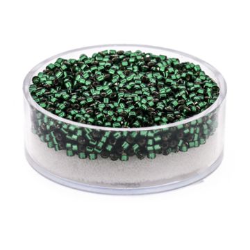 Delica Beads japanische Rocailles emerald silverlined 2 mm 9 gr