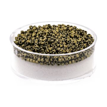 Hochw. jap. Delica Beads olivine metallic 2 mm 4 gr