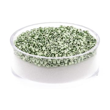 Hochw. jap. Delica Beads light green metallic 2 mm 4 gr