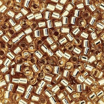 Hochw. jap. Delica Beads silverlined gold 2,2 mm 50 gr