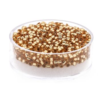 Hochw. jap. Delica Beads silverlined gold 2,2 mm 9 gr