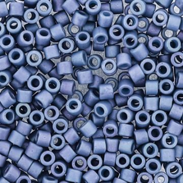 Hochw. jap. Delica Beads steel blue luster matt 2,2 mm 50 gr