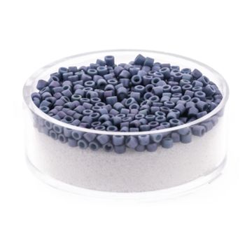 Delica Beads japanische Rocailles steel blue luster matt 2,2 mm 4 gr