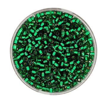 Delica Beads japanische Rocailles silverlined emerald 2,2 mm 7 gr