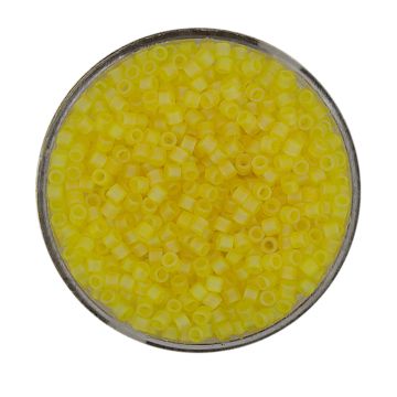 Delica Beads japanische Rocailles yellow AB matt 2,2 mm 7 gr