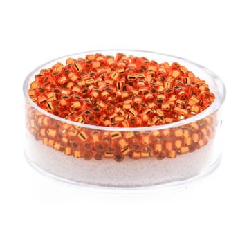 Hochw. jap. Delica Beads silverlined orange 2,2 mm 9 gr