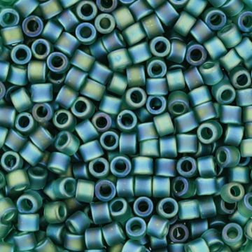 Hochw. jap. Delica Beads green AB matt 2,2 mm 50 gr