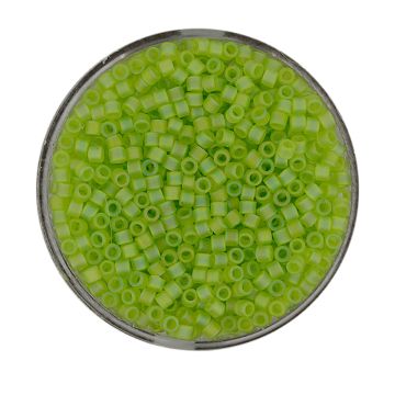 Delica Beads japanische Rocailles kiwi AB matt 2,2 mm 9 gr