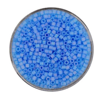 Delica Beads japanische Rocailles aqua AB matt 2,2 mm 9 gr