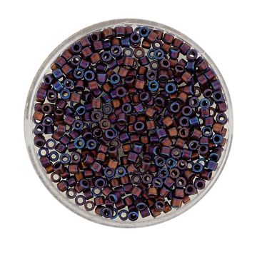 Delica Beads japanische Rocailles copper rainbow matt irisierend 2,2 mm 4 gr