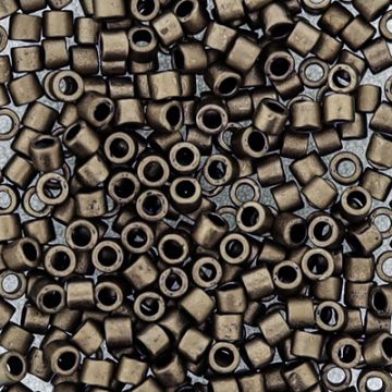 Hochw. jap. Delica Beads dark bronze matt 2,2 mm 50 gr
