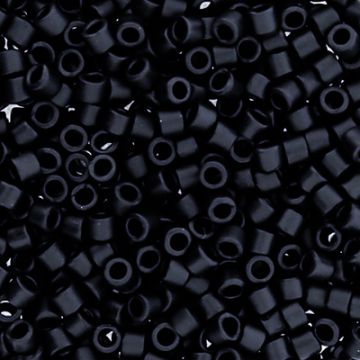 Hochw. jap. Delica Beads black matt 2,2 mm 50 gr