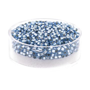 Delica Beads japanische Rocailles silverlined aqua 2,2 mm 9 gr