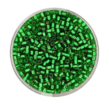 Delica Beads japanische Rocailles silverlined green 2,2 mm 9 gr
