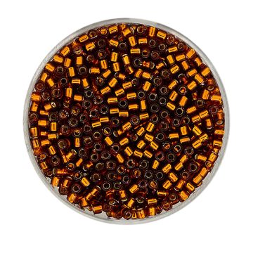 Delica Beads japanische Rocailles silverlined dark topaz 2,2 mm 9 gr