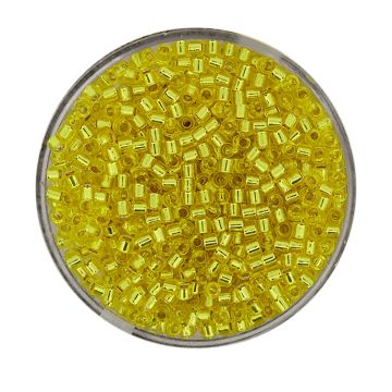 Delica Beads japanische Rocailles silverlined yellow 2,2 mm 9 gr