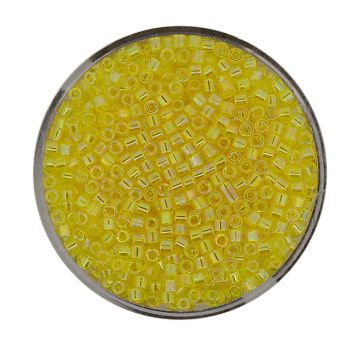 Delica Beads japanische Rocailles yellow AB transparent 2,2 mm 10 gr