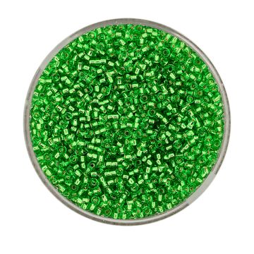 Jap. Miyukirocailles silverlined peridot 1,5 mm 10 gr
