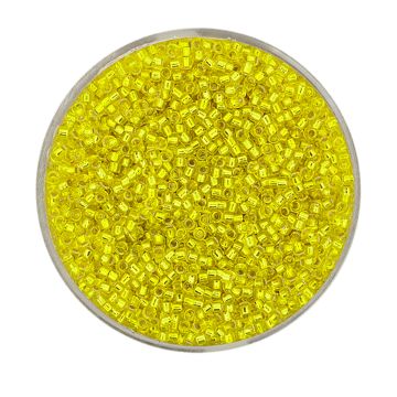 Jap. Miyukirocailles silverlined yellow 1,5 mm 10 gr