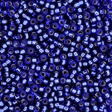 Jap. Miyukirocailles silverlined blue 1,5 mm 50 gr