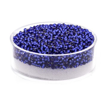 Japanische Miyuki Rocailles silverlined blue 1,5 mm 10 gr
