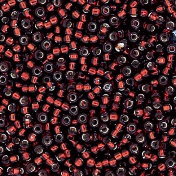 Jap. Miyukirocailles silverlined dark red 1,5 mm 50 gr