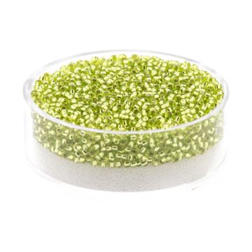 Jap. Miyukirocailles silverlined light green 1,5 mm 10 gr