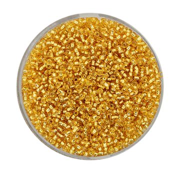 Japanische Miyuki Rocailles silverlined gold 1,5 mm 10 gr