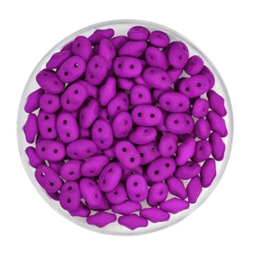 Super Duo 2-loch fuchsia matt 2,5x5 mm