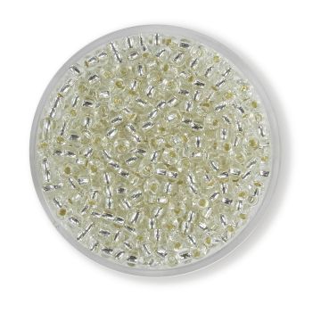 Japanische Miyuki Rocailles silverlined crystal 2,5 mm 12 gr