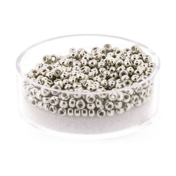 Japanische Miyuki Rocailles metallic silver 2,5 mm 7 gr