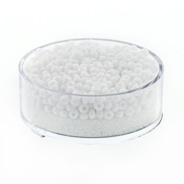 Japanische Miyuki Rocailles satt weiß 2,5 mm 12 gr