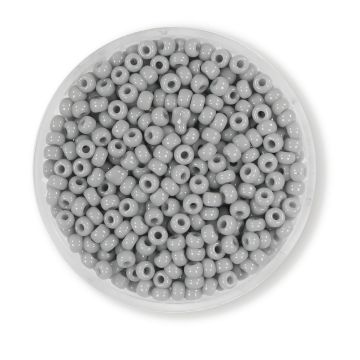 Japanische Miyuki Rocailles satt grau 2,5 mm 12 gr