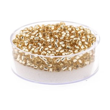 Japanische Miyuki Rocailles silverlined gold 2,5 mm 12 gr