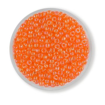 Jap. Miyukirocailles transparent matt orange rainbo 2,5 mm 12 gr