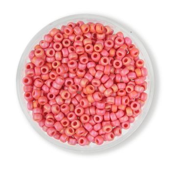 Japanische Miyuki Rocailles matt ruby rainbow 2,5 mm 8 gr