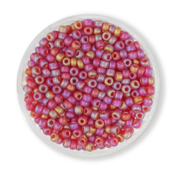 Jap. Miyukirocailles transp.matt siam rainbow 2,5 mm 10 gr