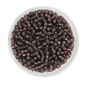 Japanische Miyuki Rocailles silverlined amethyst 2,5 mm 12 gr