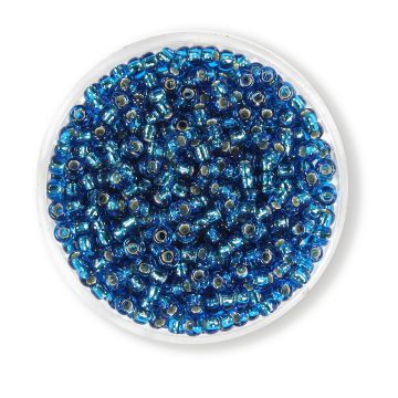 Jap. Miyukirocailles silverlined turquoise 2,5 mm 12 gr